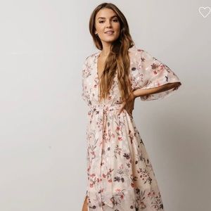 NWT Luca Jacquard Kimono Maxi Dress in Cherry Blossom Floral.